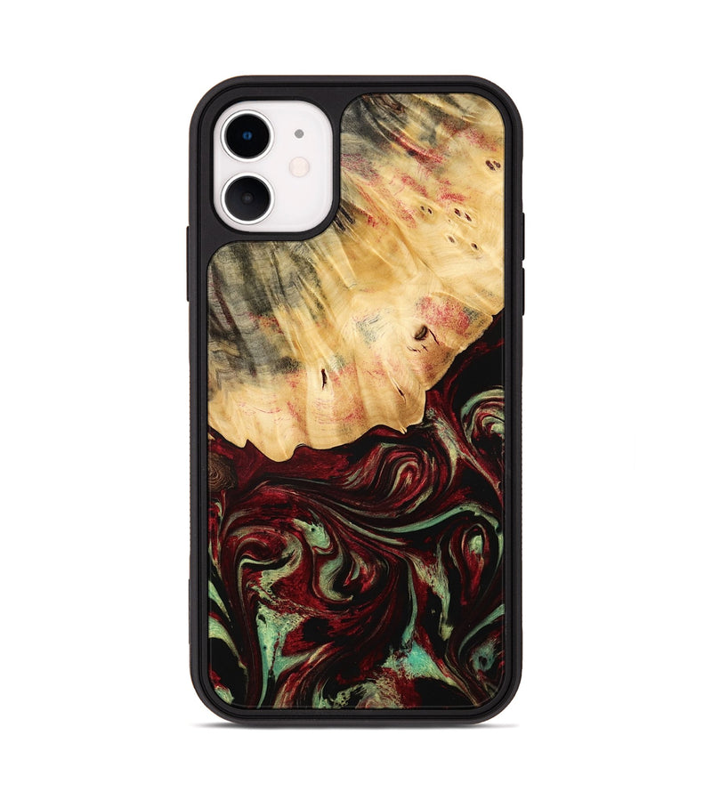 iPhone 11 Wood Phone Case - Daquan (Red, 775686)