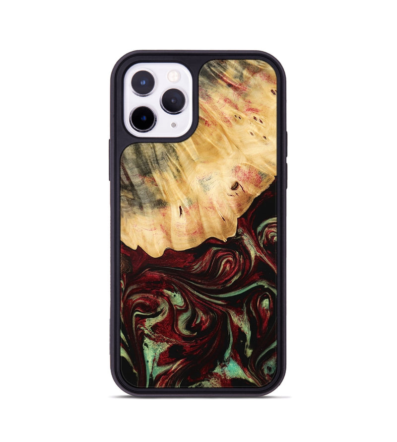 iPhone 11 Pro Wood Phone Case - Daquan (Red, 775686)