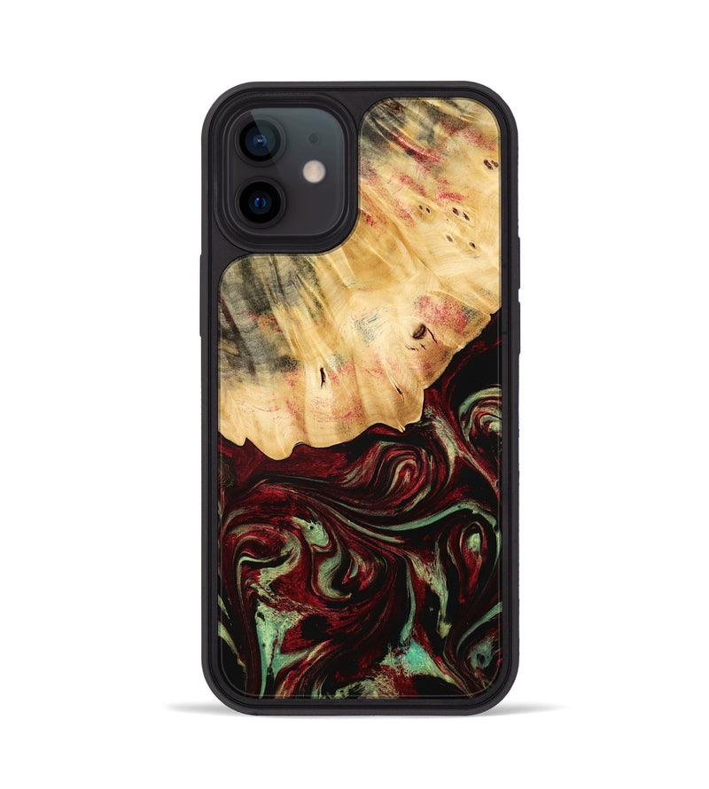 iPhone 12 Wood Phone Case - Daquan (Red, 775686)