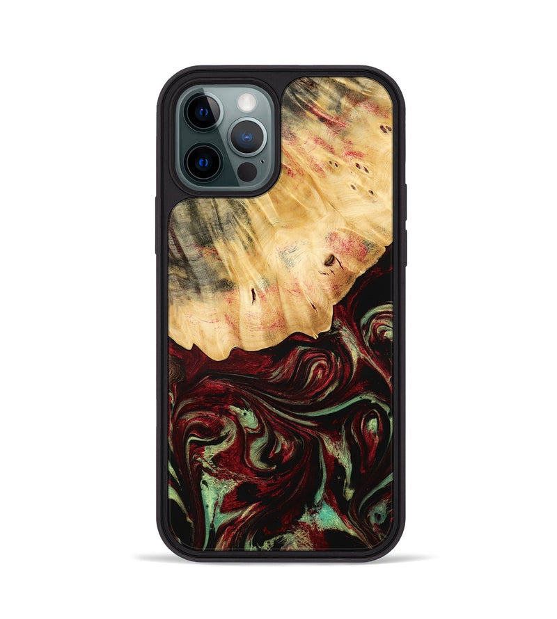 iPhone 12 Pro Wood Phone Case - Daquan (Red, 775686)