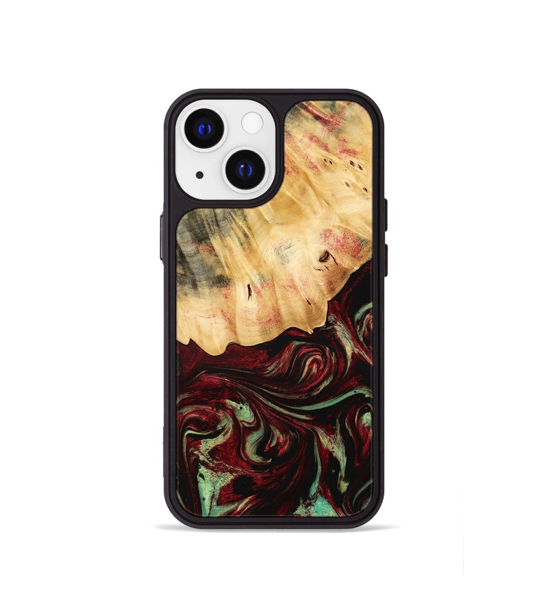 iPhone 13 mini Wood Phone Case - Daquan (Red, 775686)