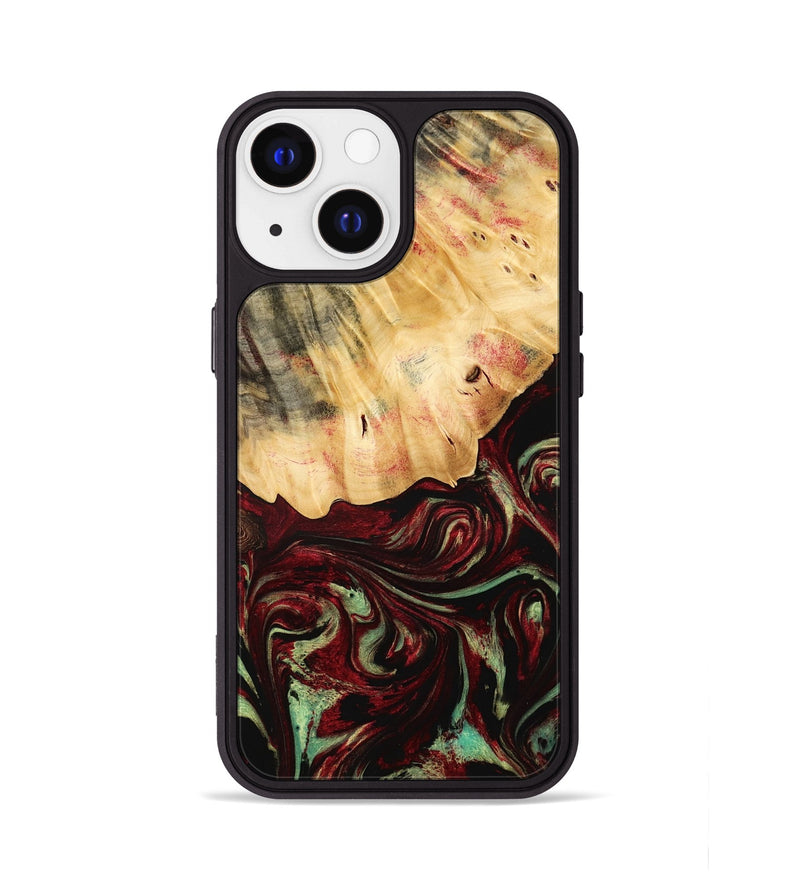 iPhone 13 Wood Phone Case - Daquan (Red, 775686)