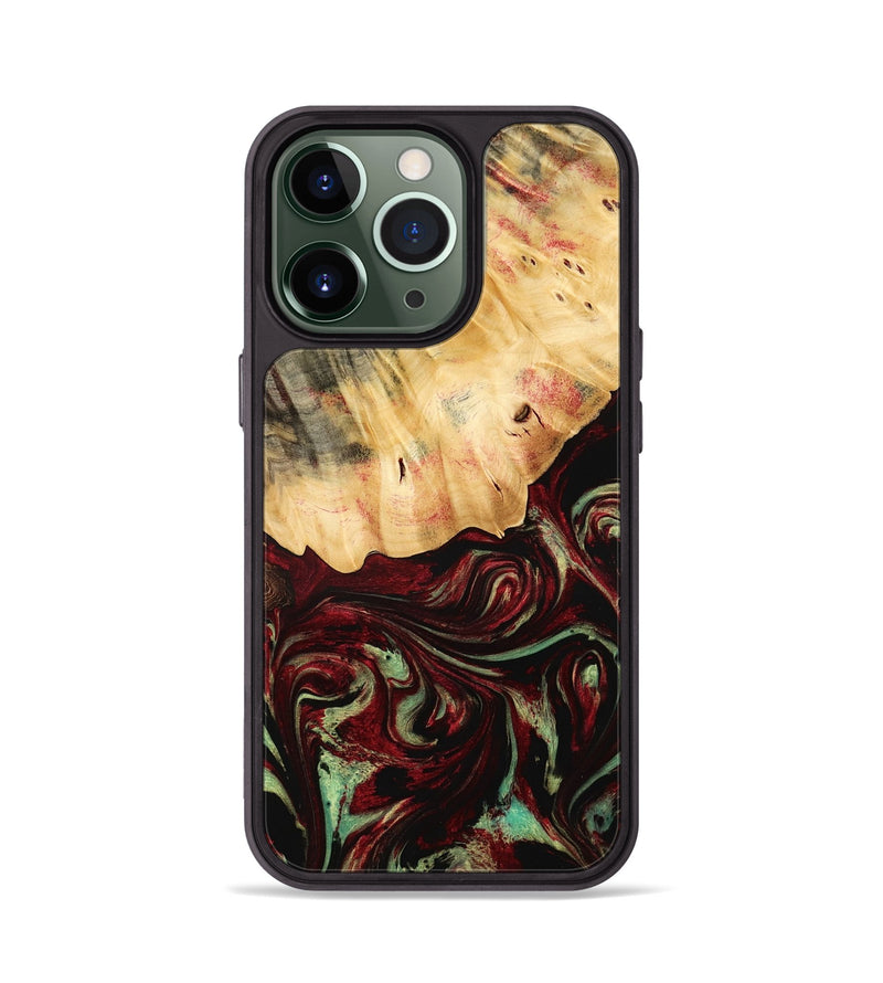 iPhone 13 Pro Wood Phone Case - Daquan (Red, 775686)