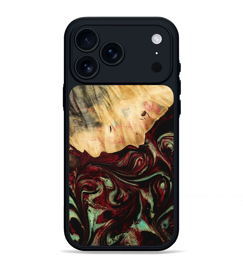 iPhone 17 Pro Max Wood Phone Case - Daquan (Red, 775686)