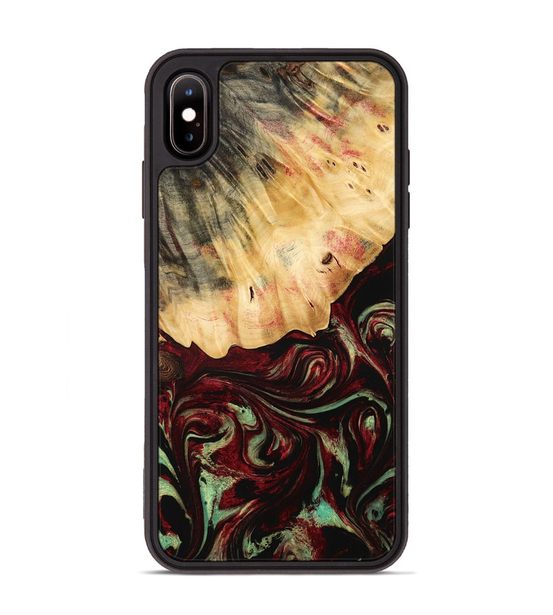 iPhone Xs Max Wood Phone Case - Daquan (Red, 775686)