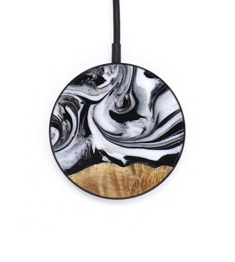 Circle Wood Wireless Charger - Sunny (Black & White, 775992)