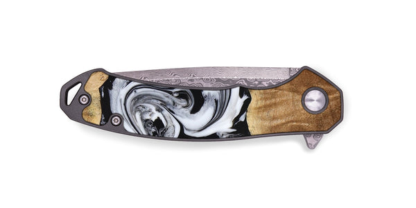 EDC Wood Pocket Knife - Sunny (Black & White, 775992)