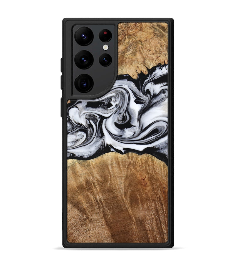 Galaxy S22 Ultra Wood Phone Case - Sunny (Black & White, 775992)