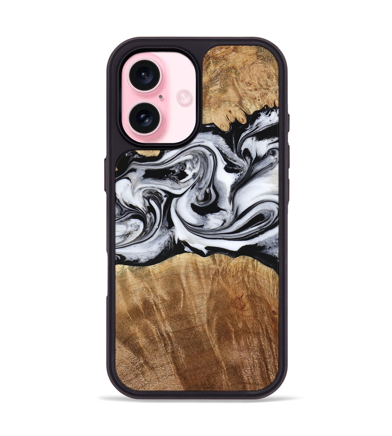 iPhone 17 Wood Phone Case - Sunny (Black & White, 775992)