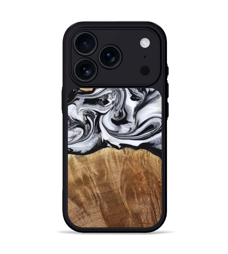 iPhone 17 Pro Wood Phone Case - Sunny (Black & White, 775992)
