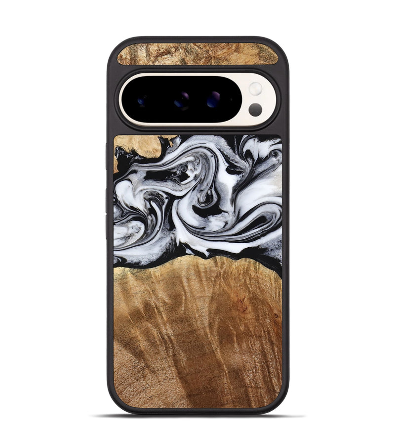 Pixel 9 Wood Phone Case - Sunny (Black & White, 775992)