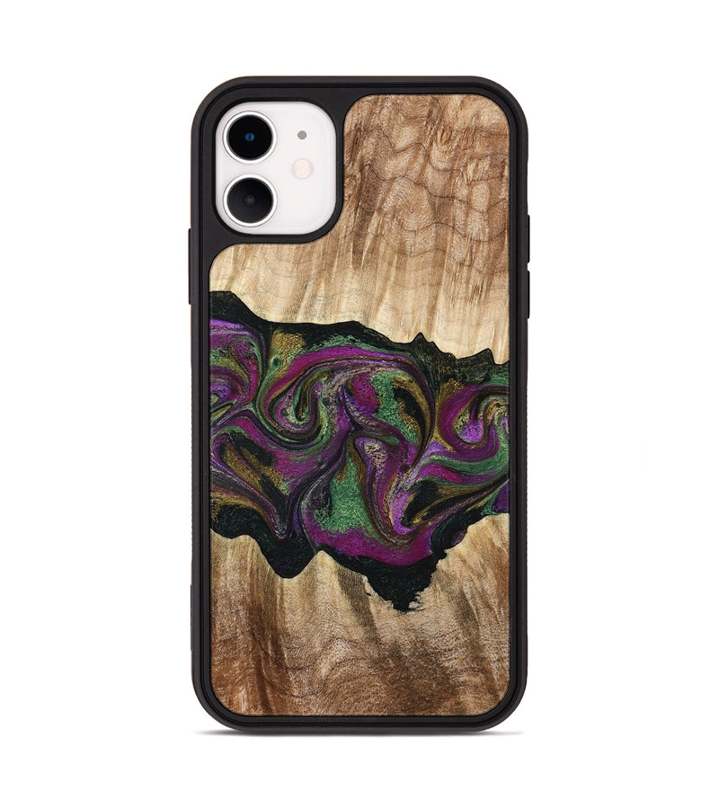 iPhone 11 Wood Phone Case - Corey (Purple, 776197)