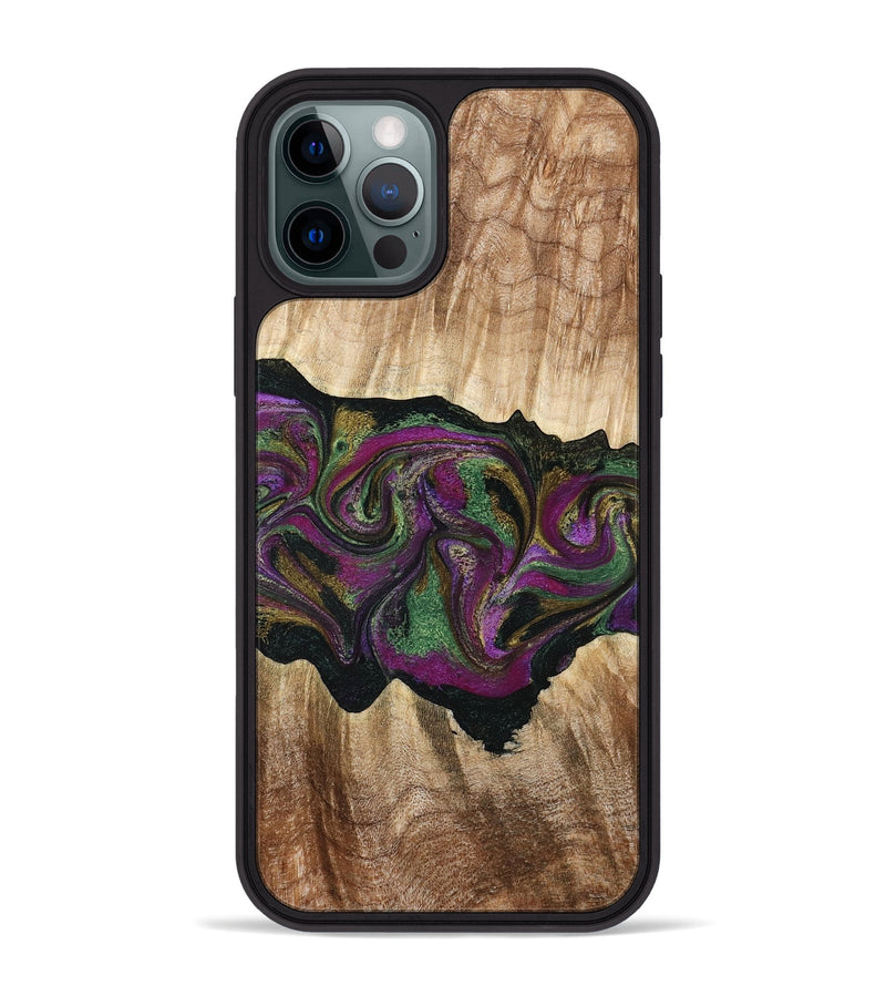 iPhone 12 Pro Max Wood Phone Case - Corey (Purple, 776197)