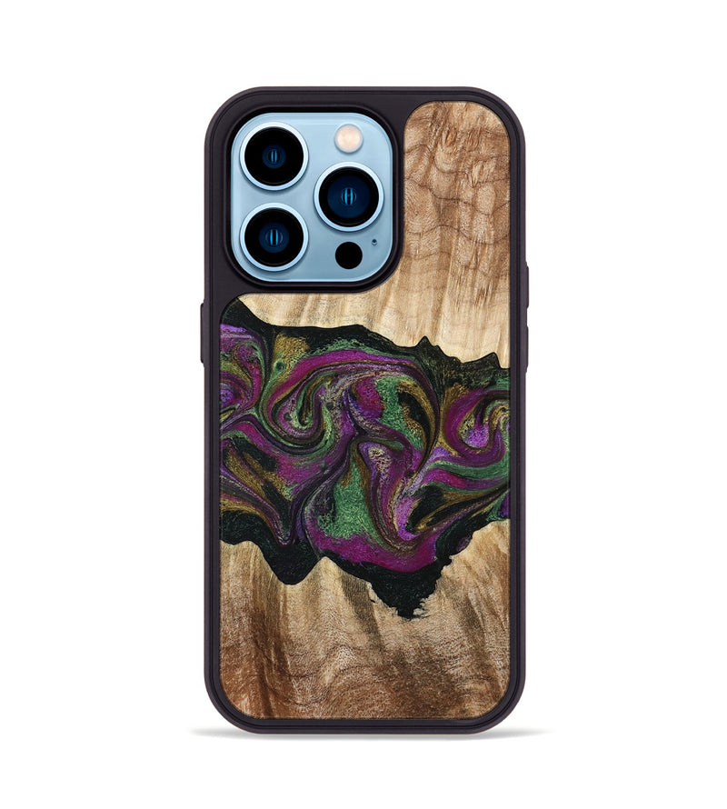 iPhone 14 Pro Wood Phone Case - Corey (Purple, 776197)