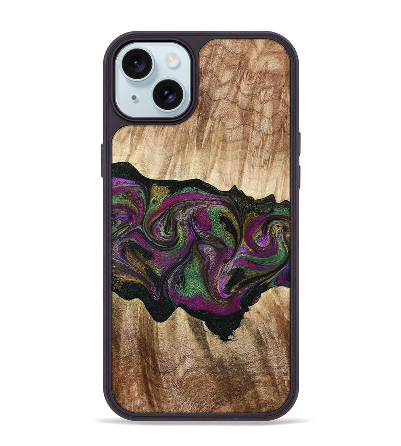 iPhone 15 Plus Wood Phone Case - Corey (Purple, 776197)