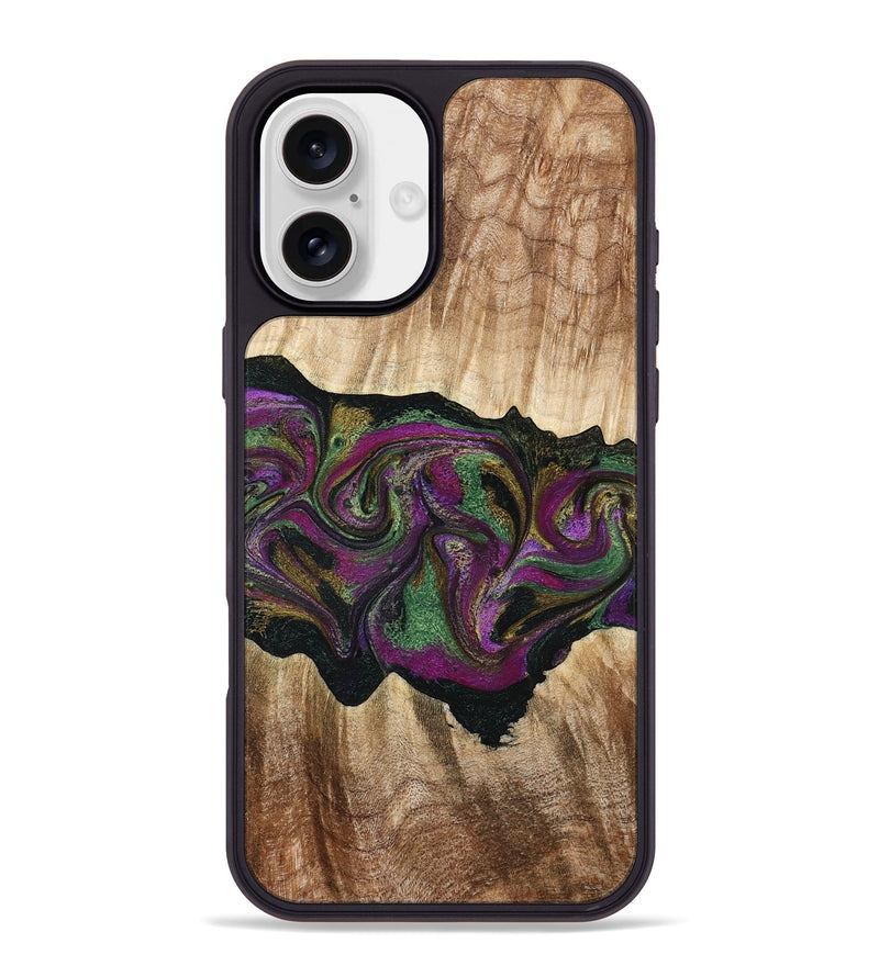 iPhone 16 Plus Wood Phone Case - Corey (Purple, 776197)