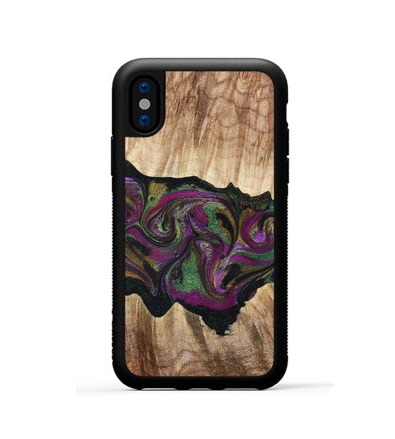 iPhone Xs Wood Phone Case - Corey (Purple, 776197)