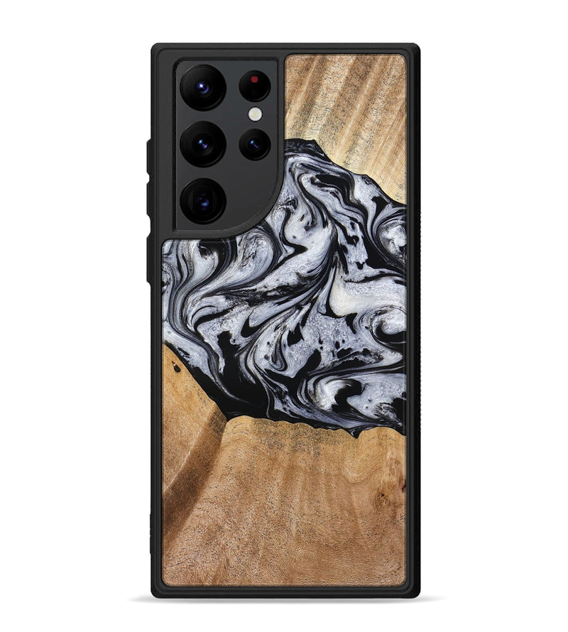 Galaxy S22 Ultra Wood Phone Case - Felipe (Black & White, 776238)