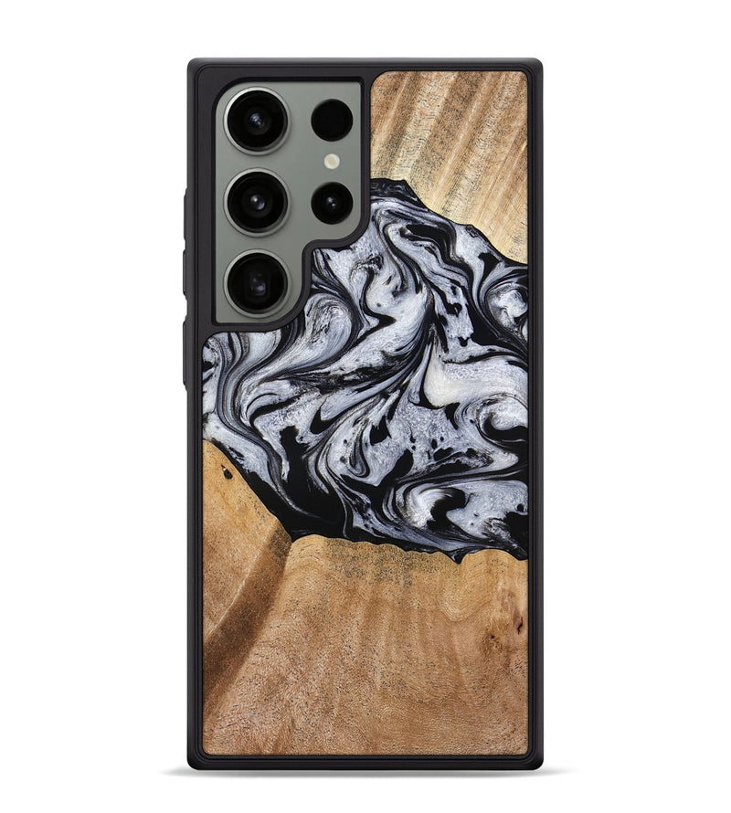 Galaxy S24 Ultra Wood Phone Case - Felipe (Black & White, 776238)