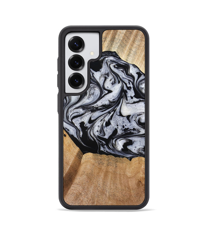 Galaxy S25 Wood Phone Case - Felipe (Black & White, 776238)