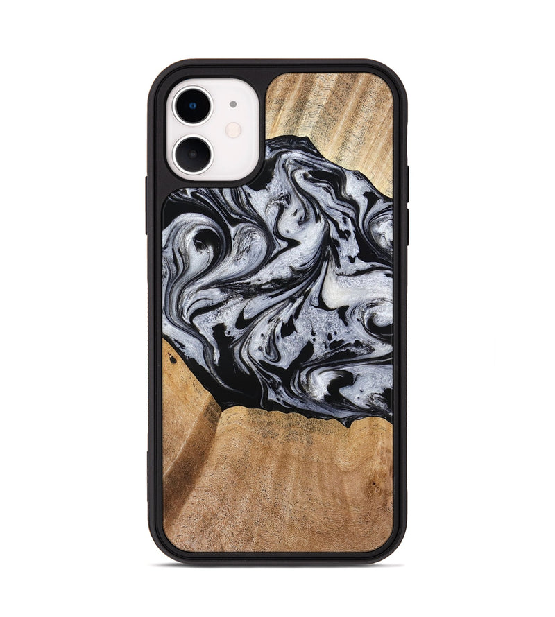 iPhone 11 Wood Phone Case - Felipe (Black & White, 776238)
