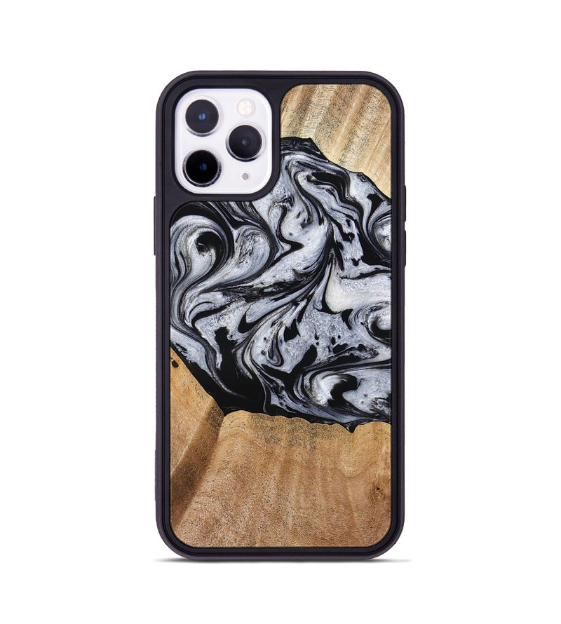 iPhone 11 Pro Wood Phone Case - Felipe (Black & White, 776238)