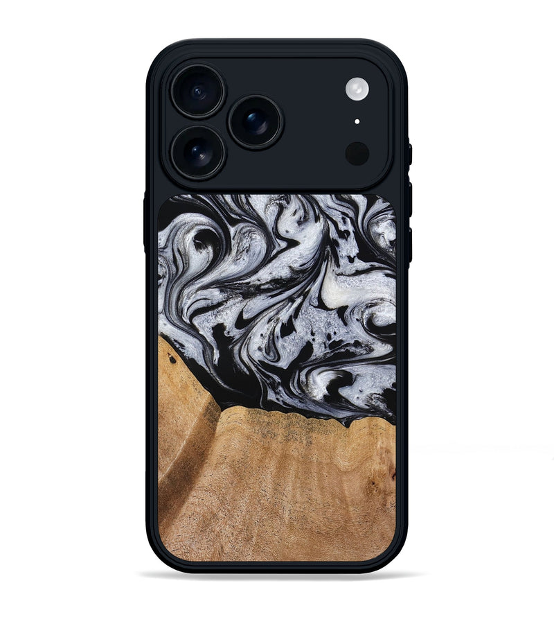 iPhone 17 Pro Max Wood Phone Case - Felipe (Black & White, 776238)