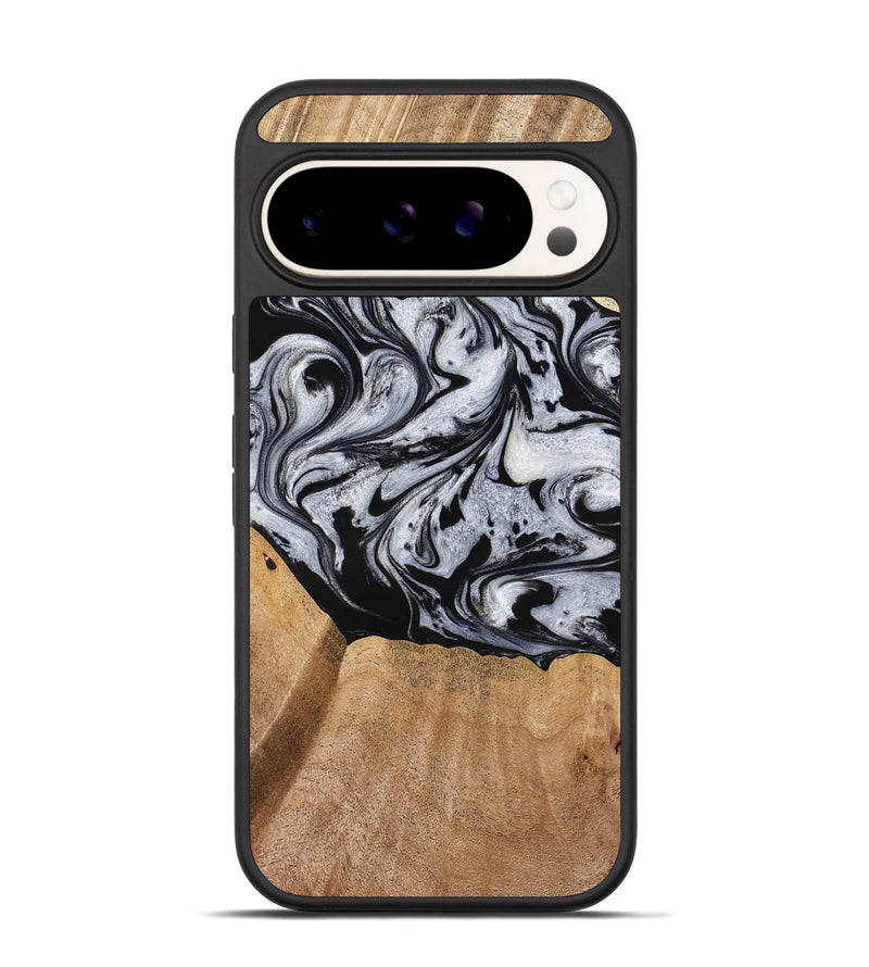 Pixel 9 Pro Wood Phone Case - Felipe (Black & White, 776238)