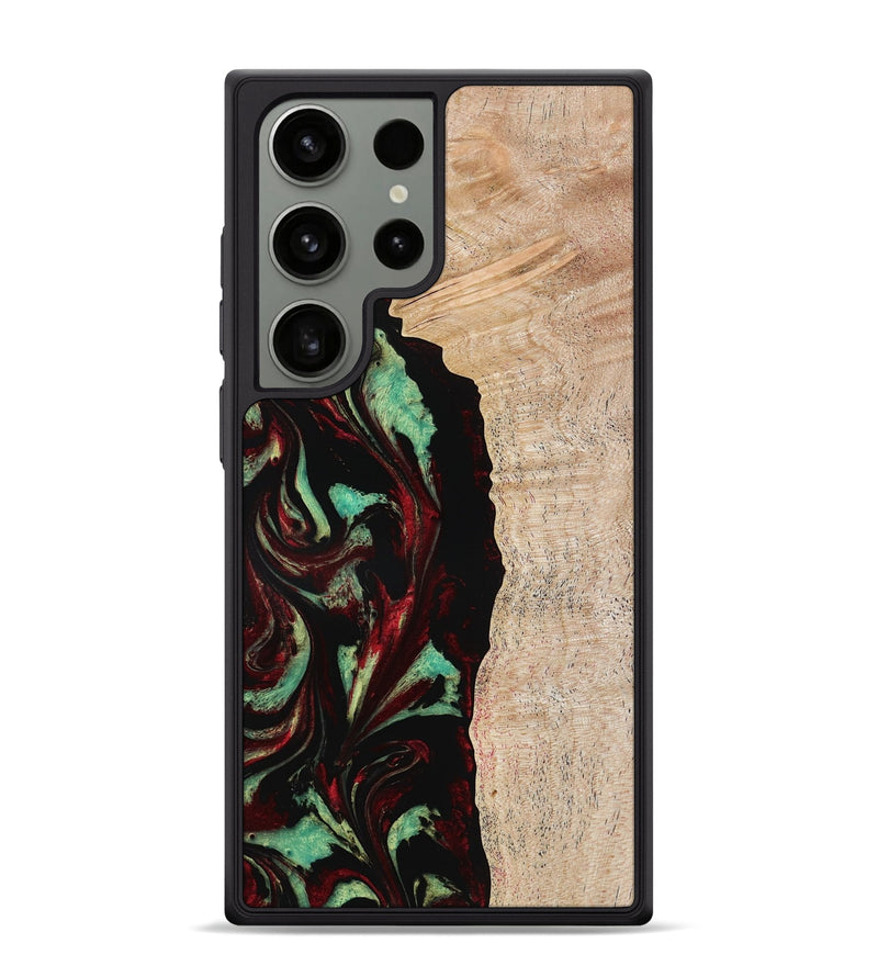 Galaxy S24 Ultra Wood Phone Case - Myla (Red, 776240)