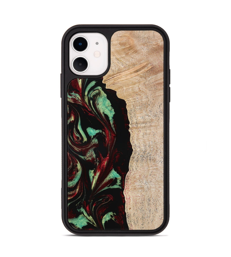 iPhone 11 Wood Phone Case - Myla (Red, 776240)