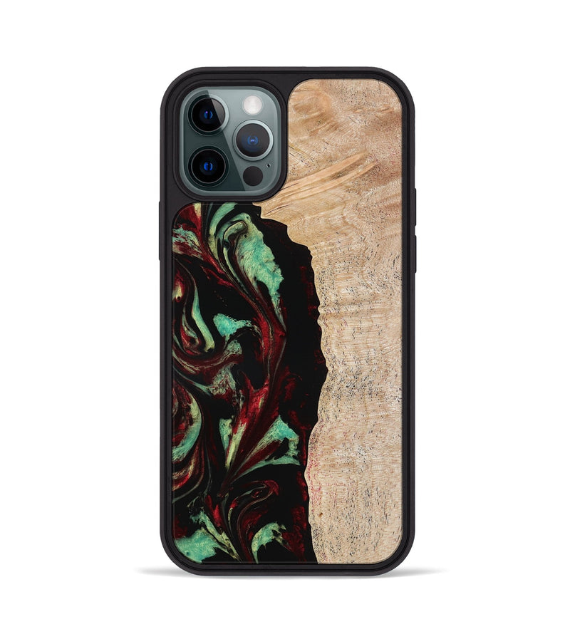 iPhone 12 Pro Wood Phone Case - Myla (Red, 776240)