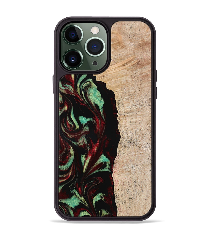 iPhone 13 Pro Max Wood Phone Case - Myla (Red, 776240)