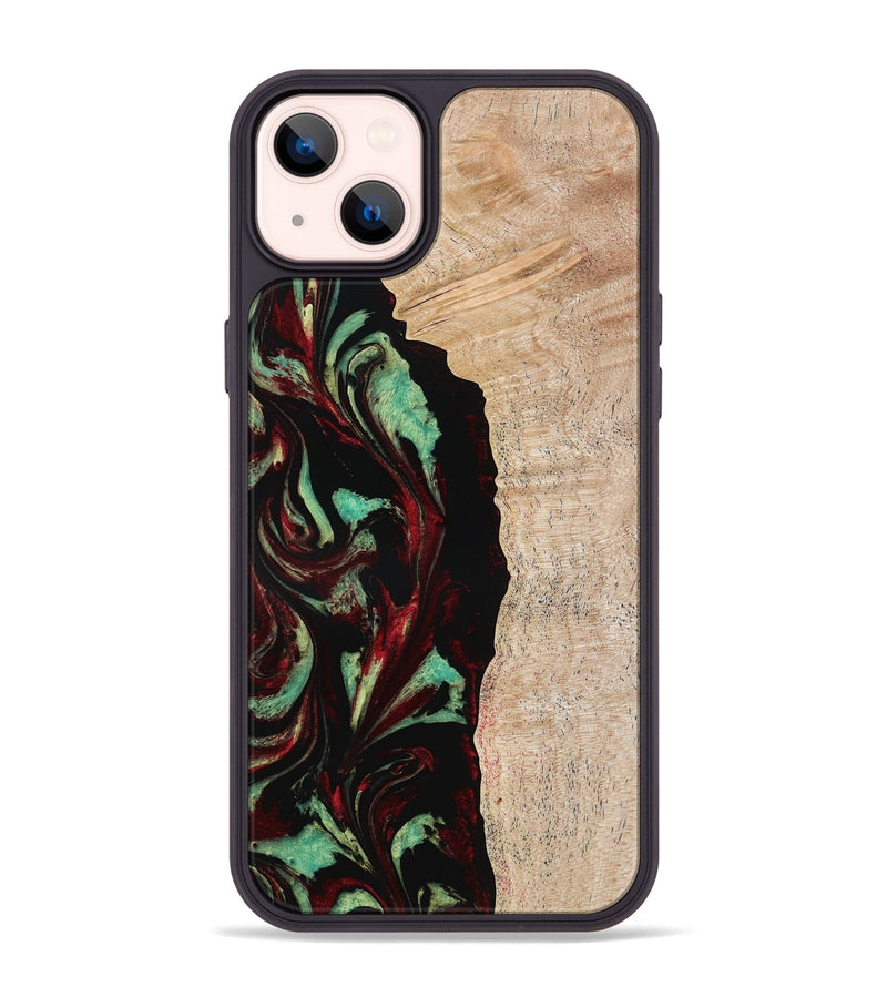 iPhone 14 Plus Wood Phone Case - Myla (Red, 776240)
