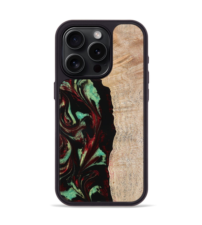 iPhone 15 Pro Wood Phone Case - Myla (Red, 776240)
