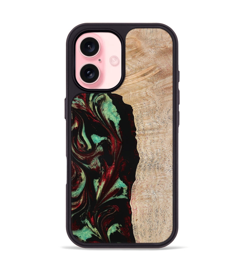 iPhone 16 Wood Phone Case - Myla (Red, 776240)