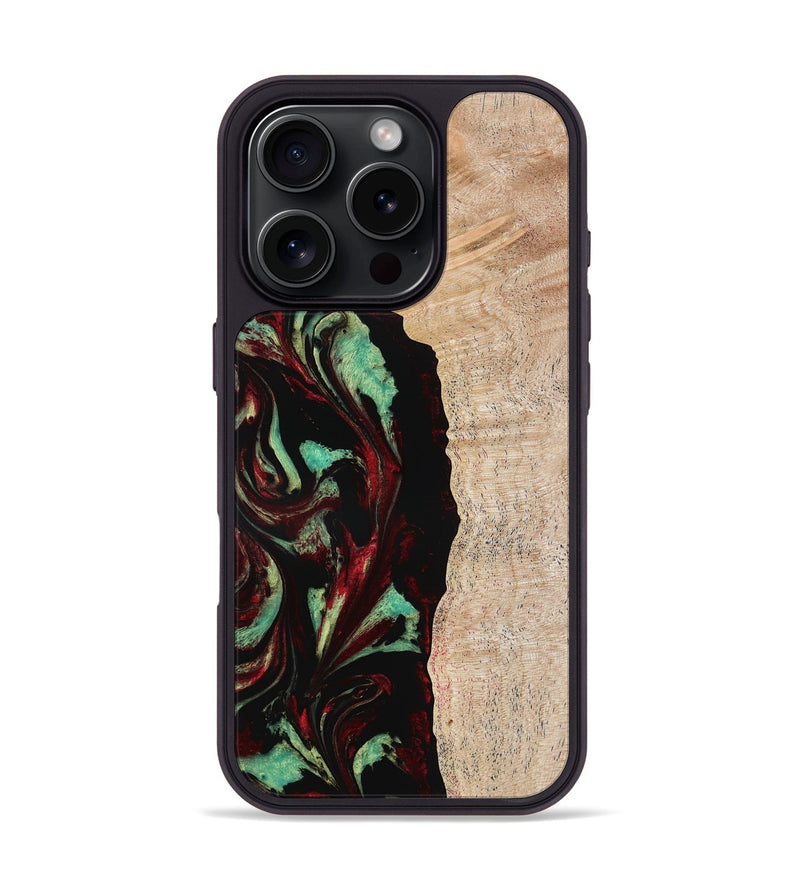 iPhone 16 Pro Wood Phone Case - Myla (Red, 776240)