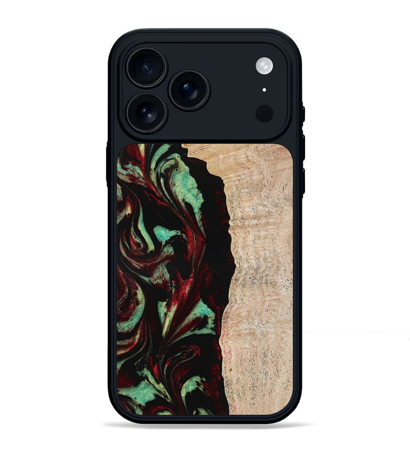 iPhone 17 Pro Max Wood Phone Case - Myla (Red, 776240)