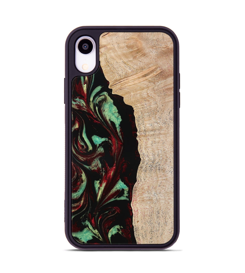 iPhone Xr Wood Phone Case - Myla (Red, 776240)
