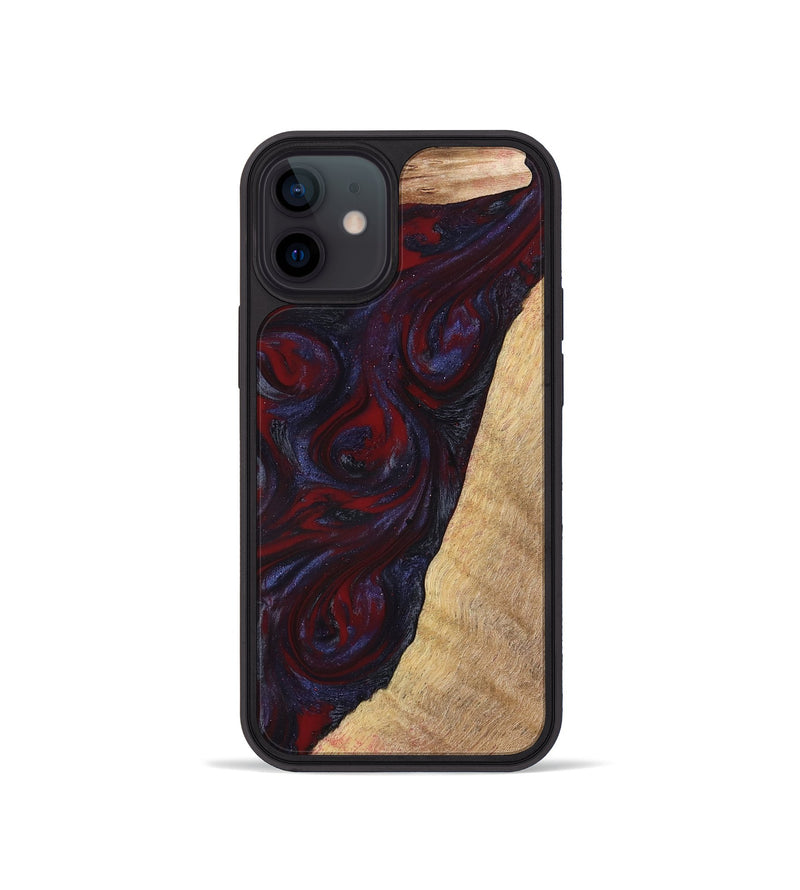 iPhone 12 mini Wood Phone Case - Brandy (Red, 776241)