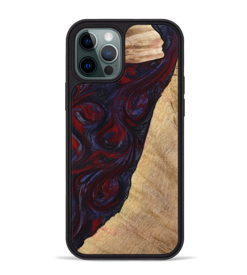 iPhone 12 Pro Max Wood Phone Case - Brandy (Red, 776241)