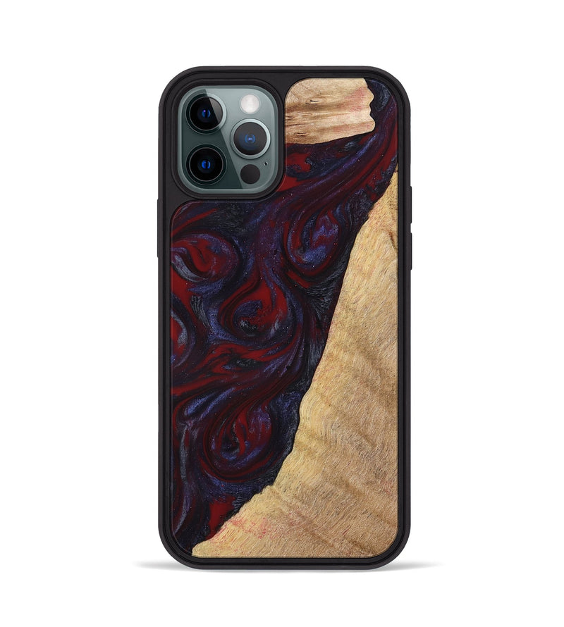 iPhone 12 Pro Wood Phone Case - Brandy (Red, 776241)