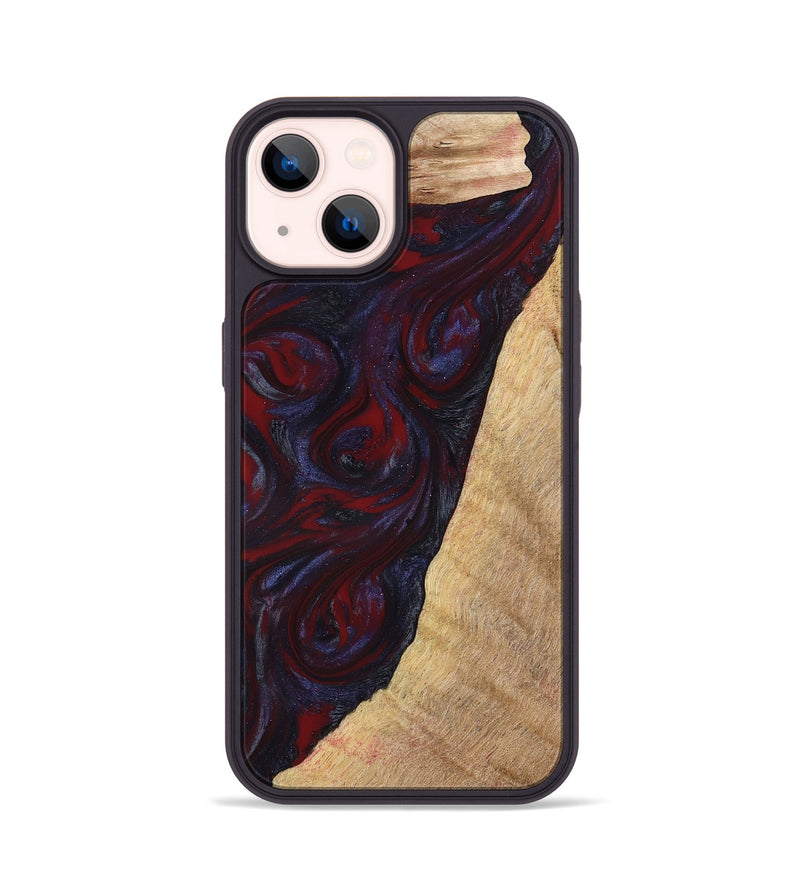iPhone 14 Wood Phone Case - Brandy (Red, 776241)
