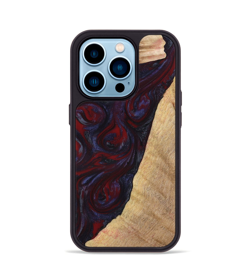 iPhone 14 Pro Wood Phone Case - Brandy (Red, 776241)