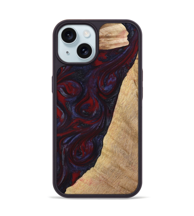 iPhone 15 Wood Phone Case - Brandy (Red, 776241)