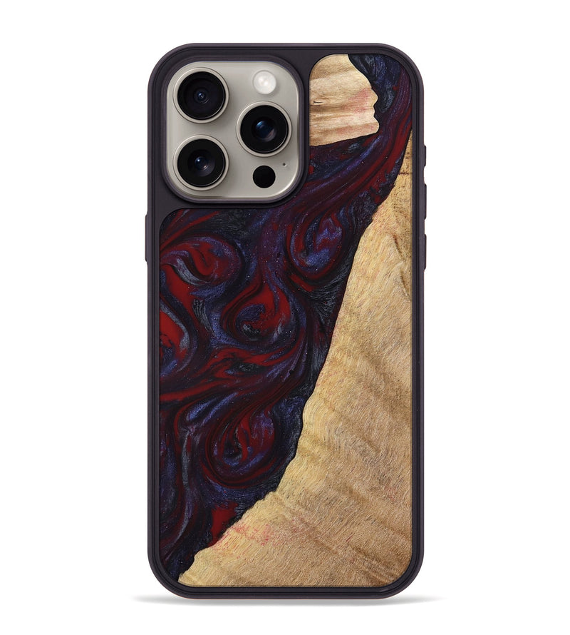 iPhone 15 Pro Max Wood Phone Case - Brandy (Red, 776241)