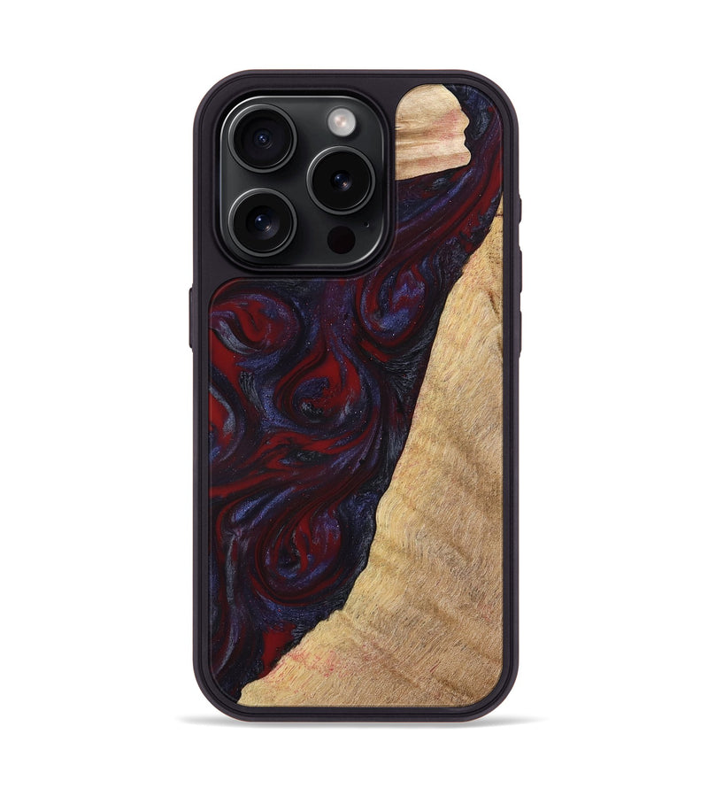 iPhone 15 Pro Wood Phone Case - Brandy (Red, 776241)