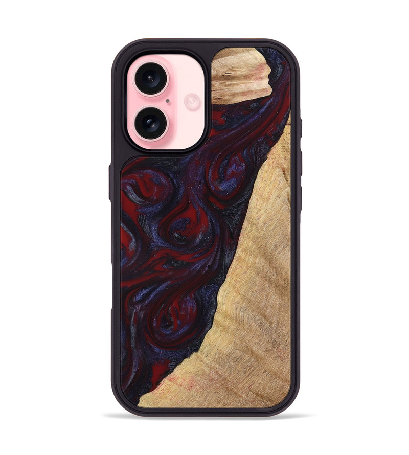 iPhone 16 Wood Phone Case - Brandy (Red, 776241)