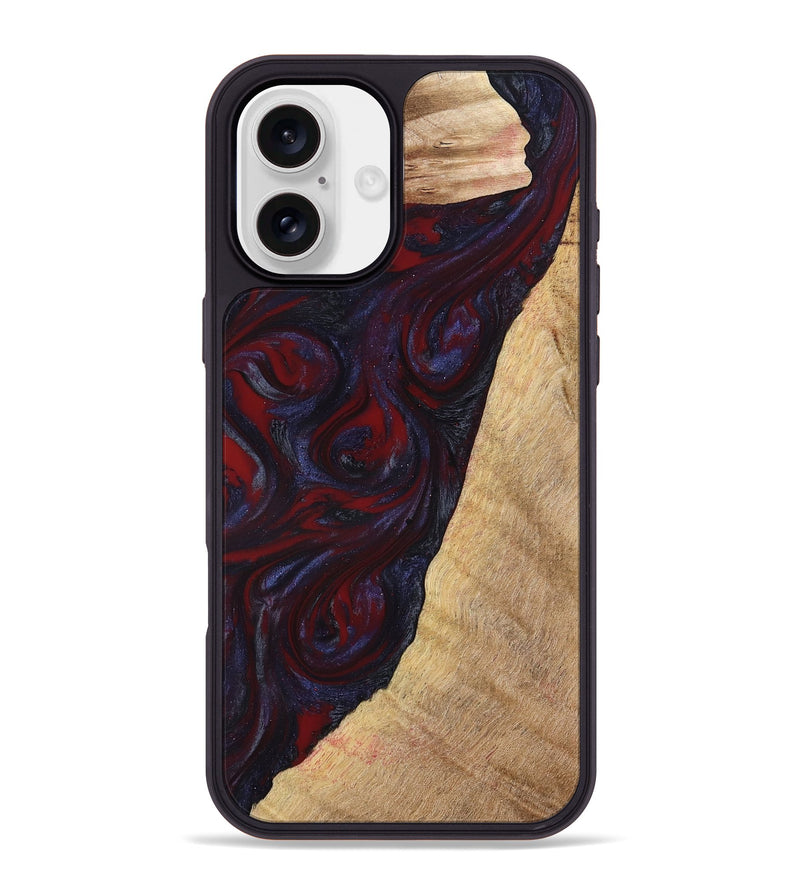 iPhone 16 Plus Wood Phone Case - Brandy (Red, 776241)