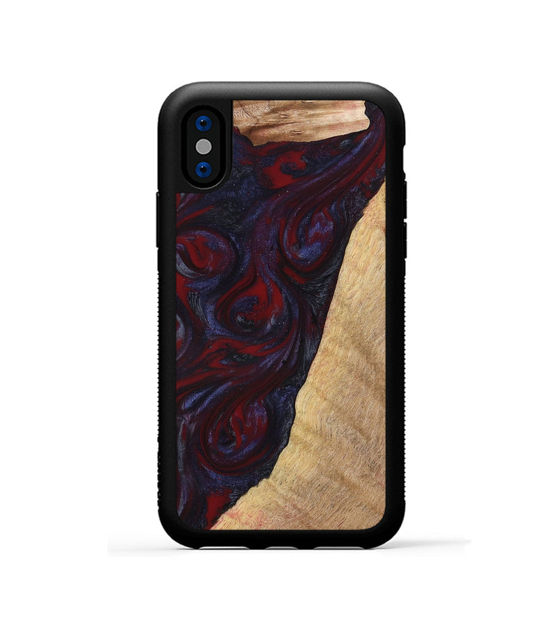 iPhone Xs Wood Phone Case - Brandy (Red, 776241)