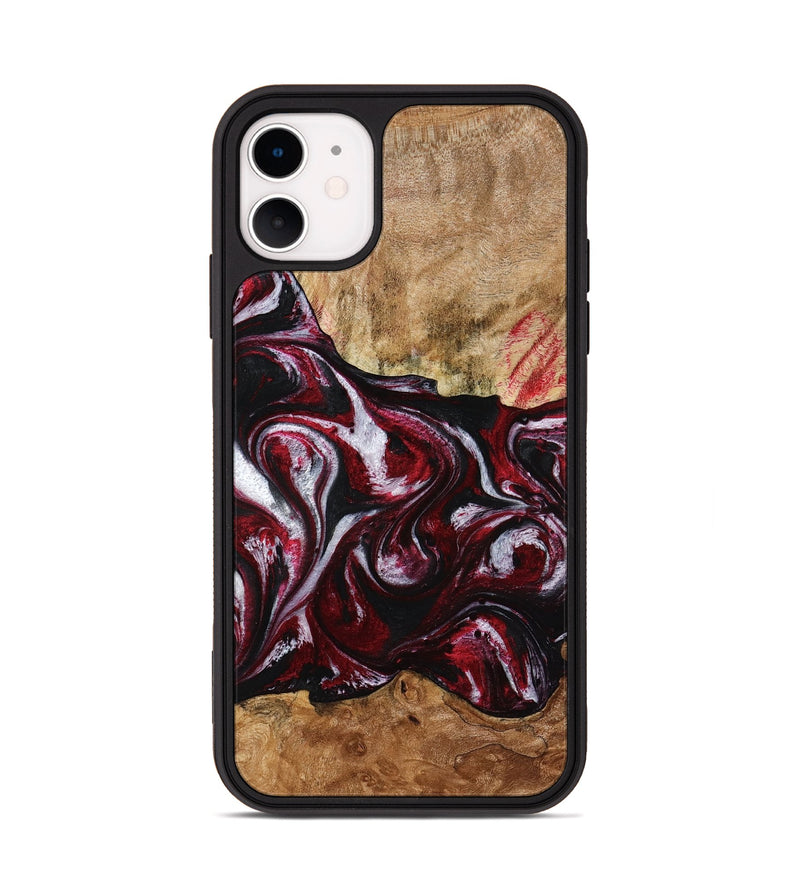 iPhone 11 Wood Phone Case - Alva (Red, 776242)